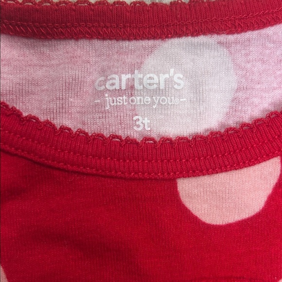 Carter's Red and Pink Polka Dot Pajamas - Picture 2 of 3